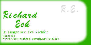 richard eck business card