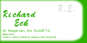 richard eck business card